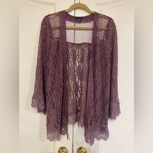 American Eagle purple lace cardigan​​​​​​